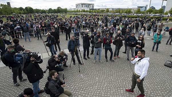 Protestos na Europa contra restrições ligadas à Covid-19 Protestos na Europa contra restrições ligadas à Covid-19