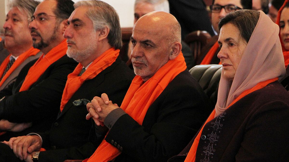 Afganistan Devlet Başkanı Eşref Gani ve Kabil İcra Heyeti Başkanı Abdullah Abdullah 