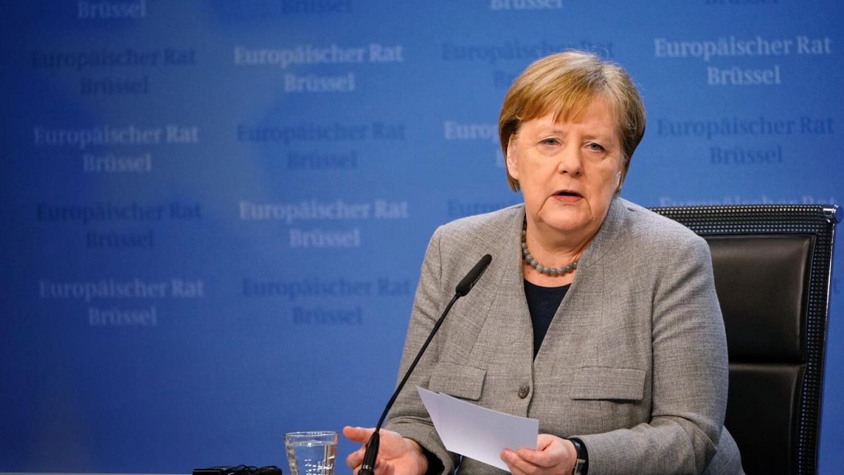 Angela Merkel az Európai Tanács februári ülésén