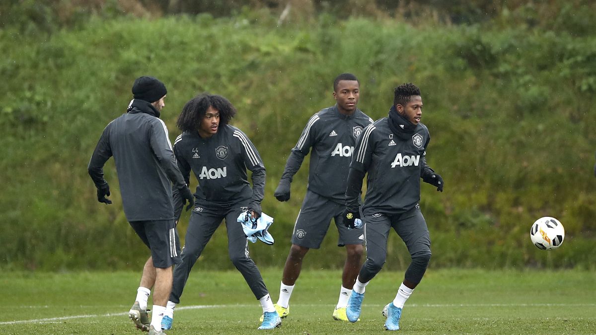 Manchester United players attend a training session - November 6, 2019