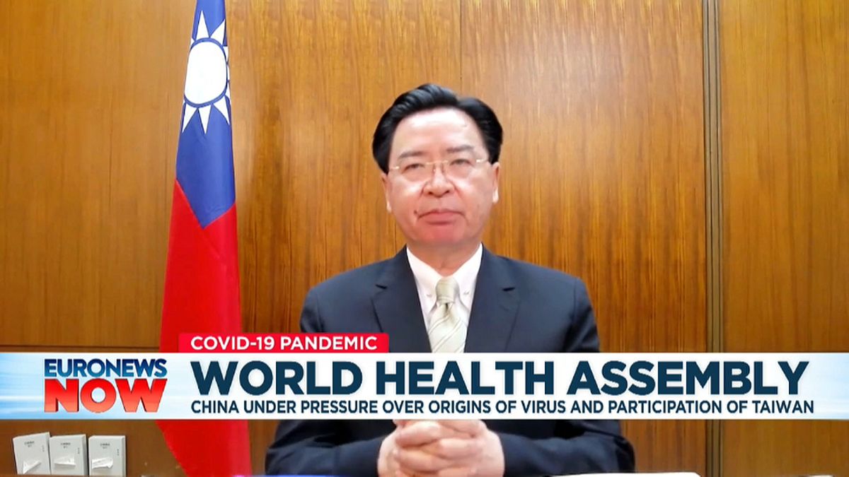 Taiwan Foreign Minister Joseph Wu speaking to Euronews.