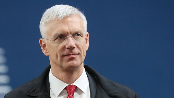 Latvia's Prime Minister Krisjanis Karins arrives for the second day of a special European Council summit in Brussels on February 21, 2020, Latvia's Prime Minister Krisjanis Karins arrives for the second day of a special European Council summit in Brussels on February 21, 2020,