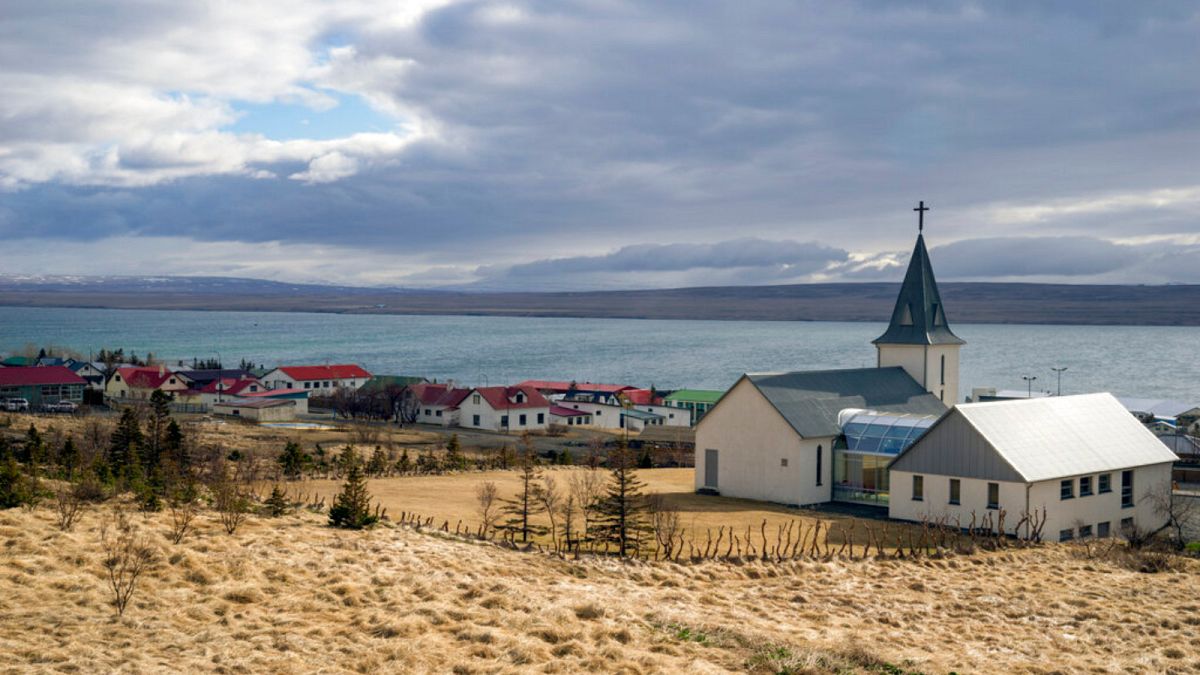 The village of Hvammstangi in northern Iceland on Thursday, April 30, 2020