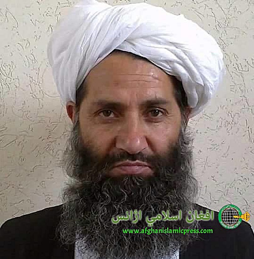 In this undated and unknown location photo the new leader of Taliban fighters, Hibatullah Akhundzada poses for a portrait