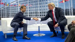 Fransa Cumhurbaşkanı Emmanuel Macron ve ABD Başkanı Donald Trump