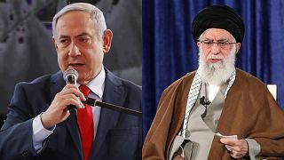 المرشد الأعلى الإيراني علي خامنئي ورئيس الوزراء الإسرائيلي بنيامين نتنياهو