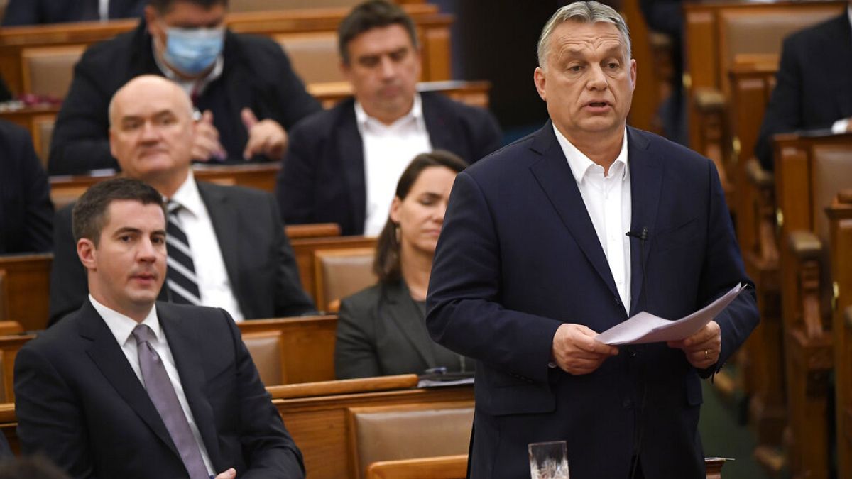 Präsident Viktor Orban im ungarischen Parlament 2020