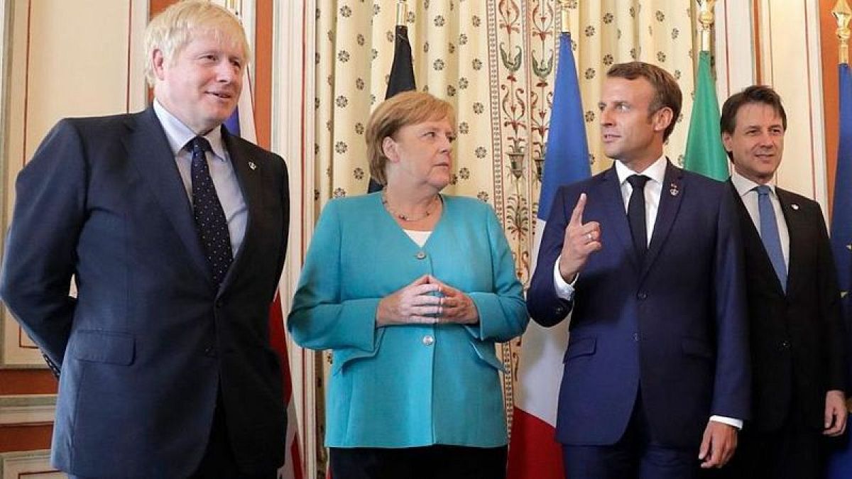 Boris Johnson, Angela Merkel, Emmanuel Macron e Giuseppe Conte
