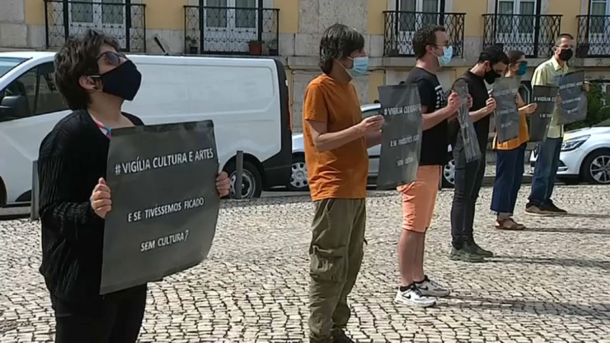 Artistas protestam em Lisboa