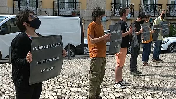 Artistas protestam em Lisboa Artistas protestam em Lisboa