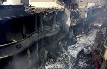 Zerstörte Wohngebäude in Karatschi