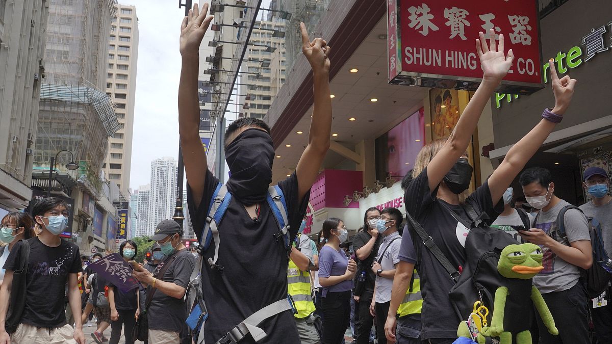 Протестующие в Гонконге 24.05.20