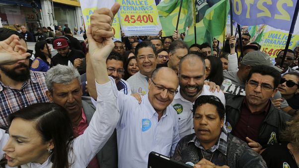 Bruno Covas nell'ultima campagna per le amministrative Bruno Covas nell'ultima campagna per le amministrative