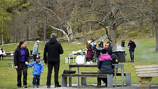Un parque sueco en abril, con la mayor parte de Europa en confinamiento estricto