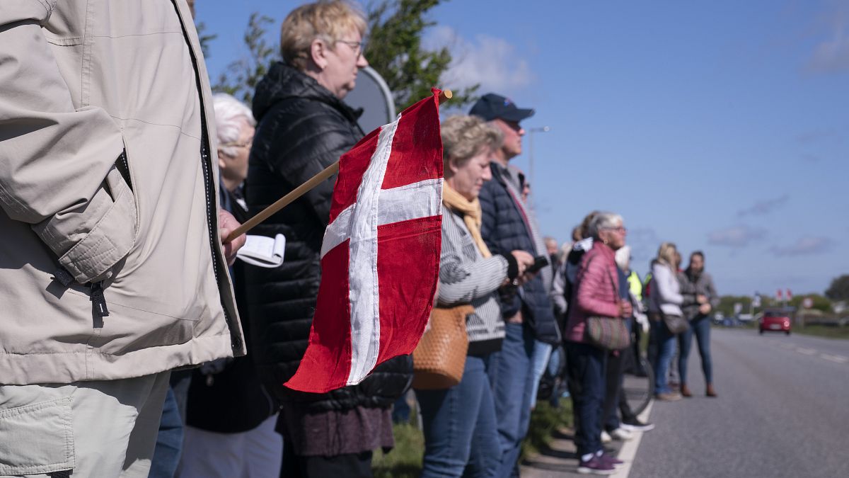 Proteste für die Grenzöffnung in Saed, Dänemark, am 17. Mai