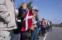 Proteste für die Grenzöffnung in Saed, Dänemark, am 17. Mai