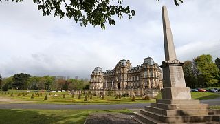 This May 7, 2014 photo shows a general view of the War Memorial on the grounds of the Bowes Museum in Barnard Castle, England