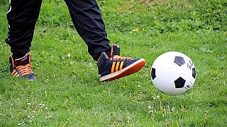 An illegal football match watched by hundreds was held in Strasbroug, France, on May 24.