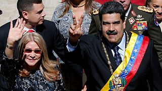 نیکلاس مادورو و همسرش