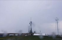 Imagen de la nave de Spacex, un minuto antes de suspenderse el despegue