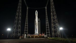 Fully assembled Vega VV05, carrying Sentinel-2A, ready for launch