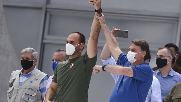 Eduardo Bolsonaro e Jair Bolsonaro Eduardo Bolsonaro e Jair Bolsonaro