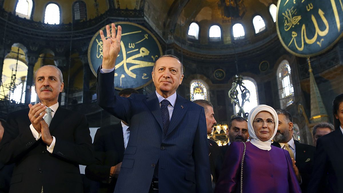 Cumhurbaşkanı Erdoğan, Ayasfoya'yı ziyaret etmişi