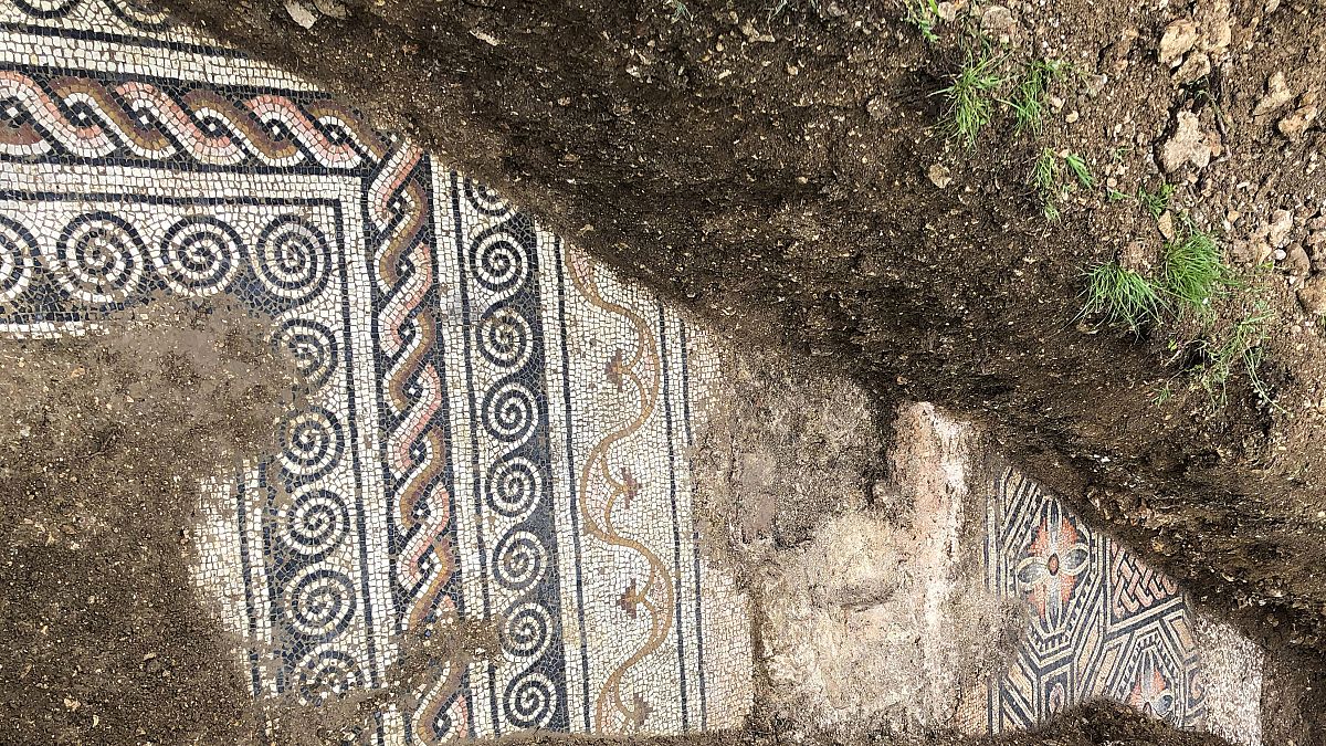 İtalya’da Roma dönemine ait bir villanın zemin mozaikleri bulundu