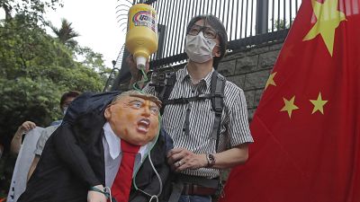 China-Unterstützer protestieren in Hongkong