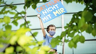Protest gegen umstrittenes Kohlekraftwerk Datteln 4