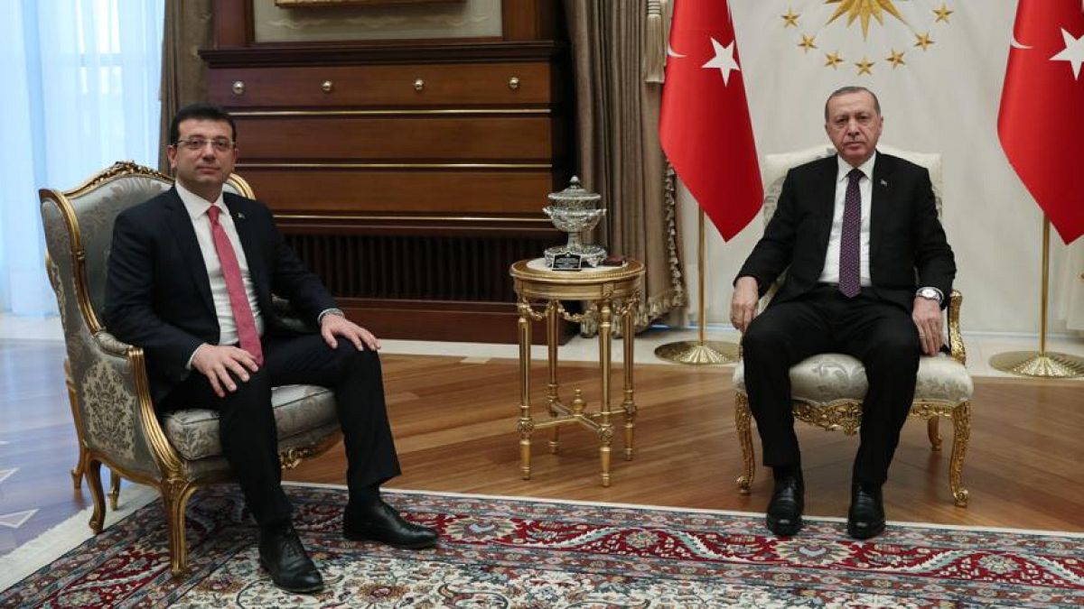 İstanbul Büyükşehir Belediye Başkanı Ekrem İmamoğlu ve Cumhurbaşkanı Recep Tayyip Erdoğan 