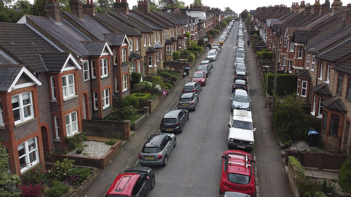 Shrublands Avenue which as many other streets in Britain has been on lockdown due to Coronavirus in Berkhamsted, England, Monday, May 4, 2020. 