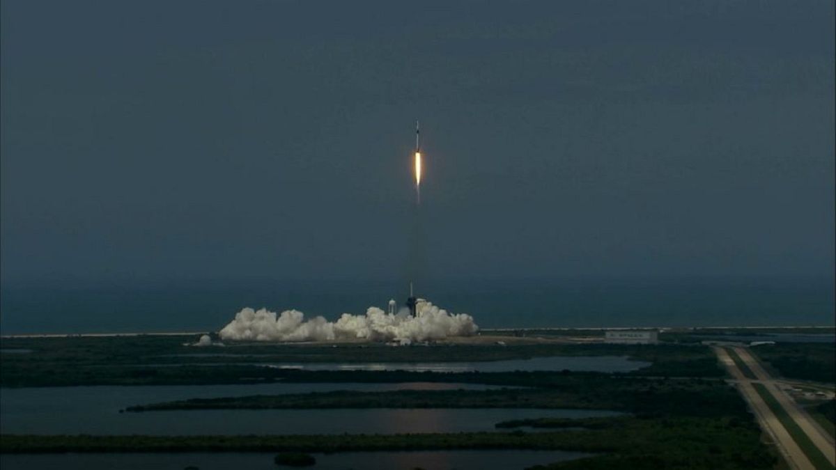 Partida do Foguetão da SpaceX, de Cabo Canaveral, nos EUA