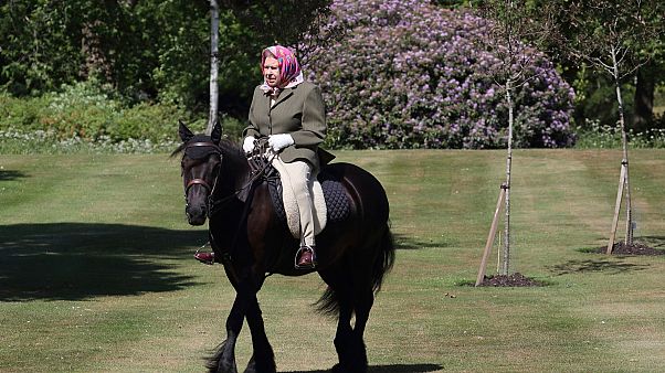 Kraliçe Elizabeth salgın önlemleri sonrası ilk kez kameralar önünde Kraliçe Elizabeth salgın önlemleri sonrası ilk kez kameralar önünde