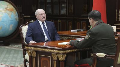 Александр Лукашенко на встрече с председателем ГКБ Валерием Вакульчиком. 
