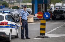 Border crossing in Plovanija, Croatia