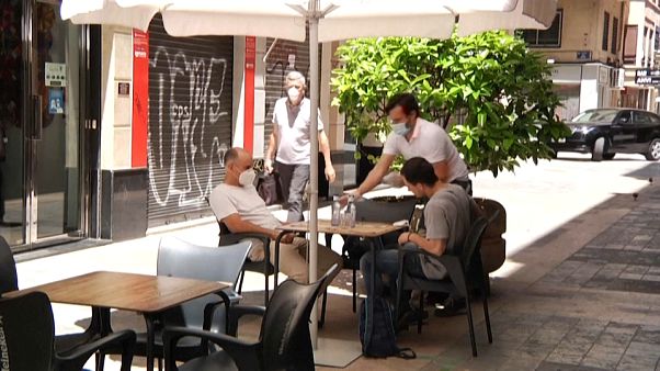 Terraza de un bar en Valencia Terraza de un bar en Valencia