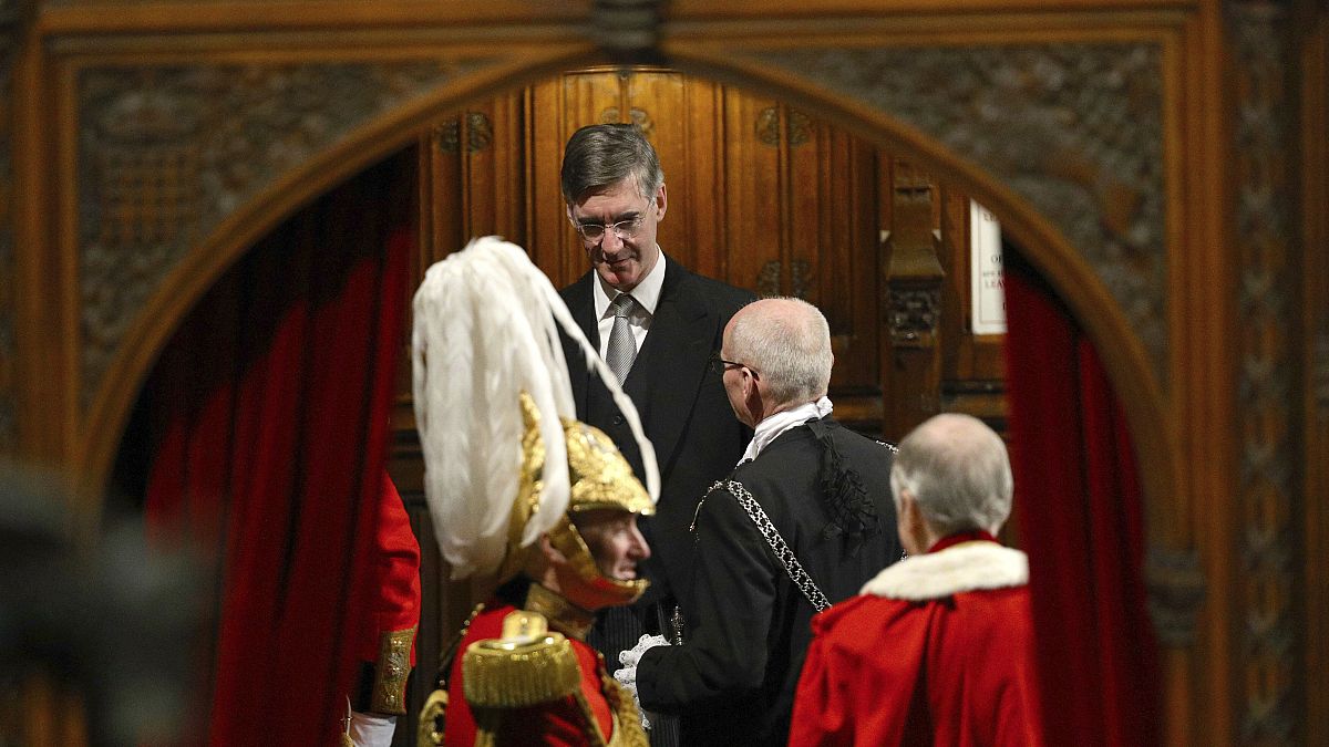 Leader of the House of Commons Jacob Rees-Mogg in the House of Lords at the Palace of Westminster in London, Thursday Dec. 19, 2019.