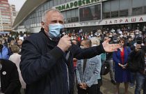 Opposition activist Nikolai Statkevich at an event to support potential presidential candidates in the upcoming presidential elections. Minsk, May 24, 2020