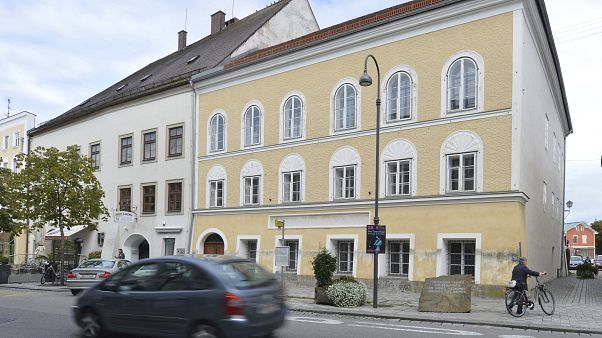 This Sept. 27, 2012 file picture shows an exterior view of Adolf Hitler's birth house, front, in Braunau am Inn, Austria. This Sept. 27, 2012 file picture shows an exterior view of Adolf Hitler's birth house, front, in Braunau am Inn, Austria.