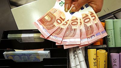 Notas de 10 Euros, a moeda comum na Zona Euro
