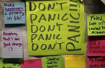 A resilience board letting students know that struggling with mental health is ok.