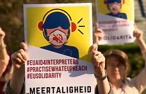 Protesto dos intérpretes nas instituições da UE