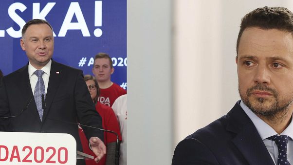 Poland's President Andrzej Duda (L), Warsaw Mayor Rafal Trzaskowski (R) Poland's President Andrzej Duda (L), Warsaw Mayor Rafal Trzaskowski (R)