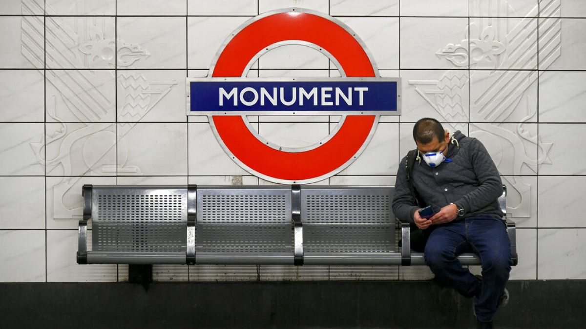 A commuter on London's Underground 