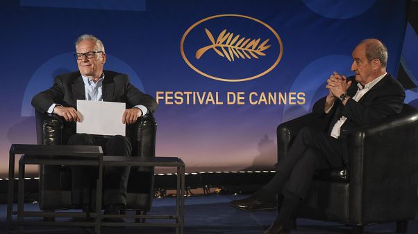Pierre Lescure, a Cannes-i Nemzetközi Filmfesztivál elnöke és Thierry Fremaux, a fesztivál művészeti igazgatója Pierre Lescure, a Cannes-i Nemzetközi Filmfesztivál elnöke és Thierry Fremaux, a fesztivál művészeti igazgatója