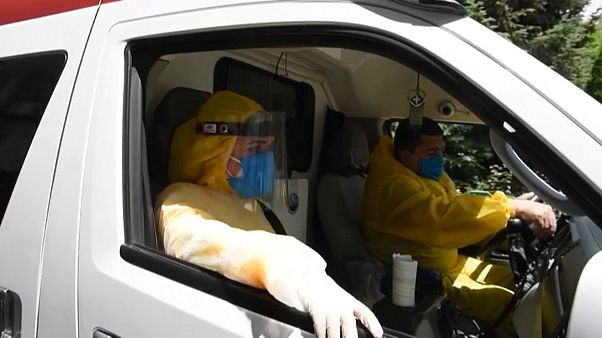 Medics in ambulance car (Erevan, Armenia, June 2, 2020) Medics in ambulance car (Erevan, Armenia, June 2, 2020)