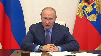 Vladimir Putin durante la video conferenza sul disastro ambientale di Norilsk