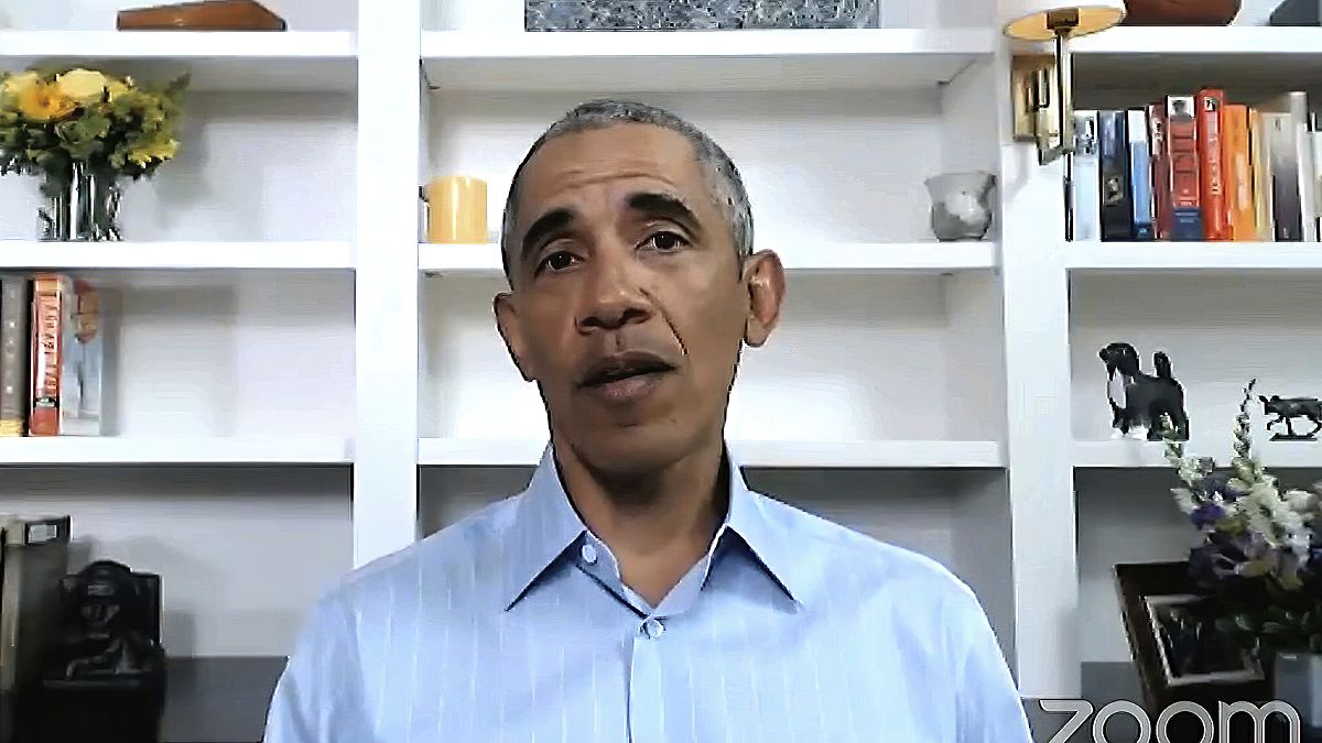 Former US President Barack Obama speaks on June 3, 2020, during virtual town hall event to discuss policing after following the death of George Floyd.