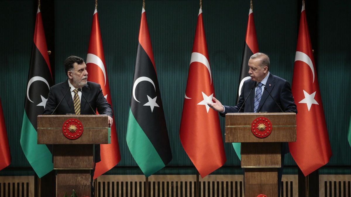 Cumhurbaşkanı Recep Tayyip Erdoğan ile Libya Başbakanı Fayiz es-Serrac
